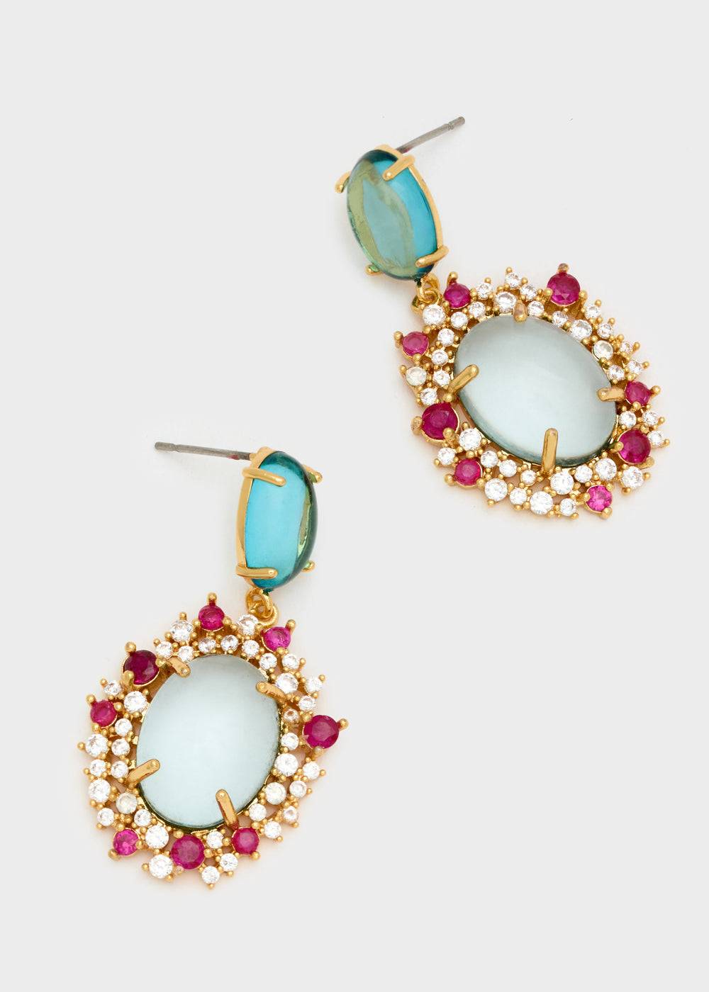 Nalí MERY PENDANT EARRINGS RESIN + COLORS