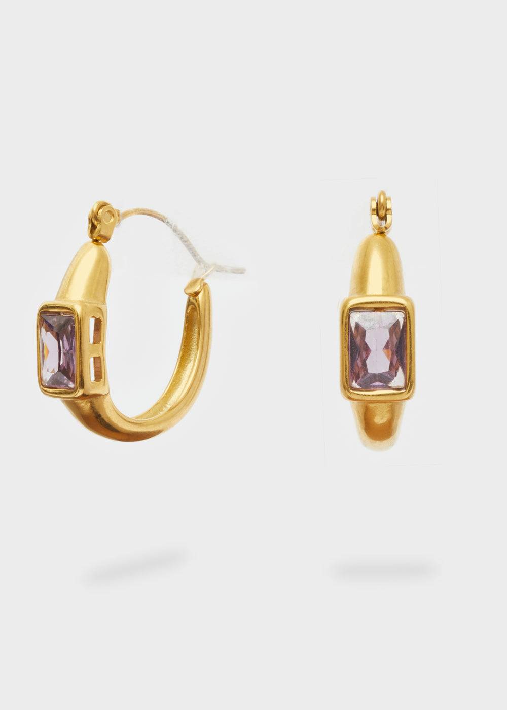 Nalí MILLY HOOP EARRINGS S. STEEL + COLORS