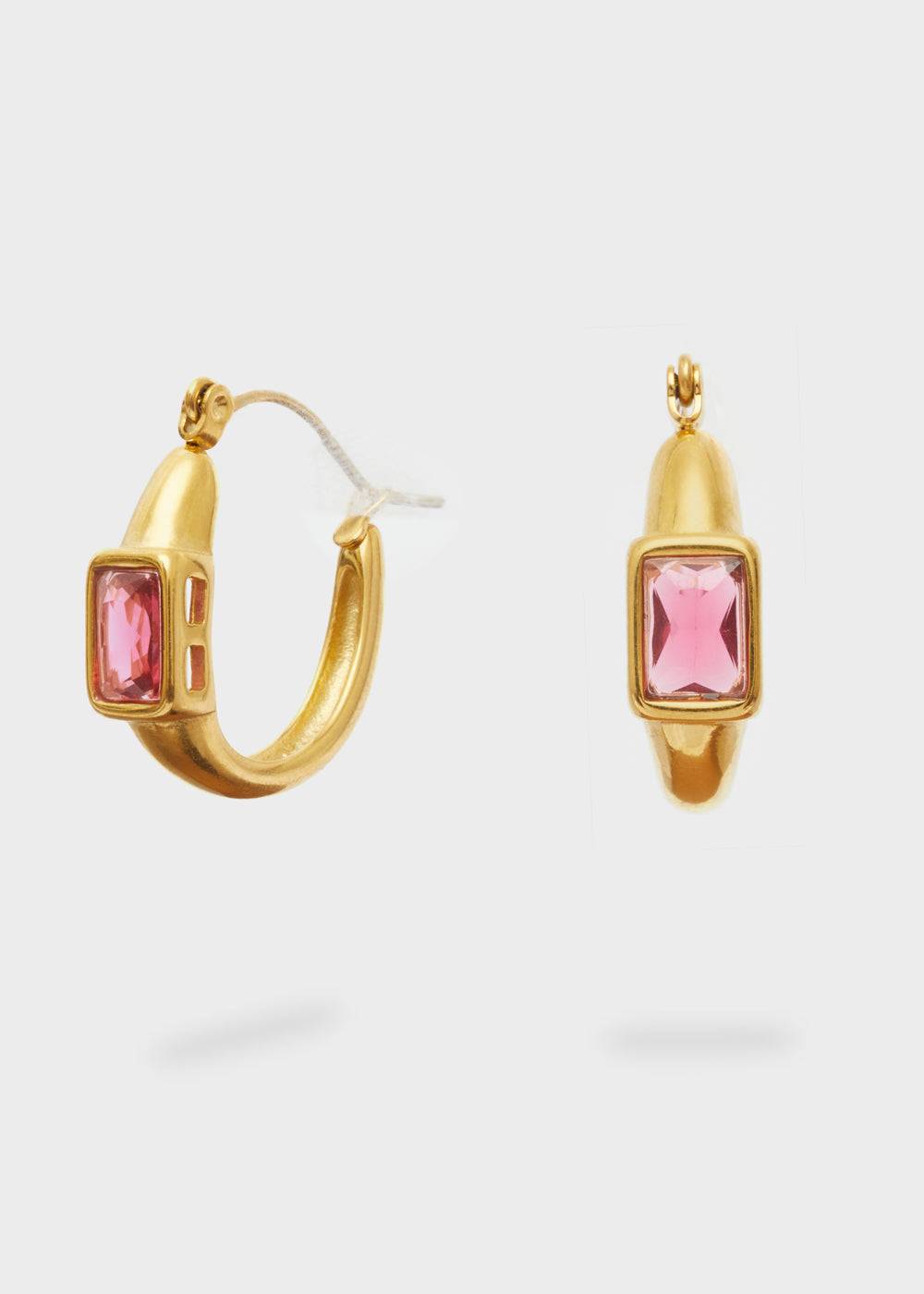 Nalí MILLY HOOP EARRINGS S. STEEL + COLORS