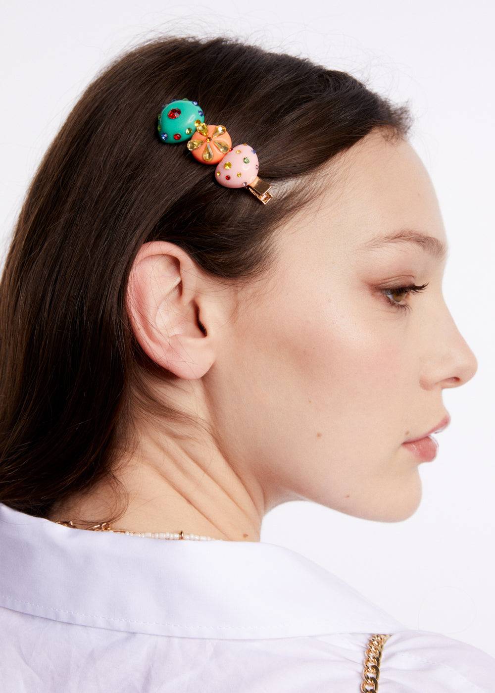 Nalí MULTICOLOR RESIN HAIR BARRETTE