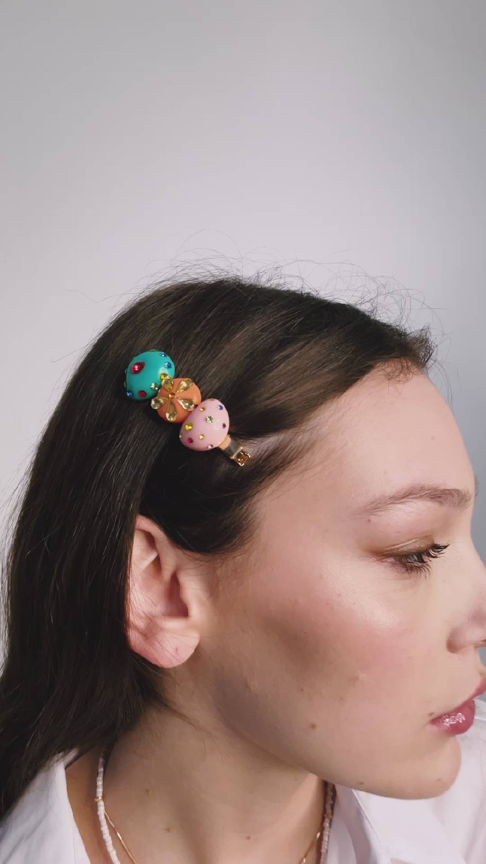 Nalí MULTICOLOR RESIN HAIR BARRETTE