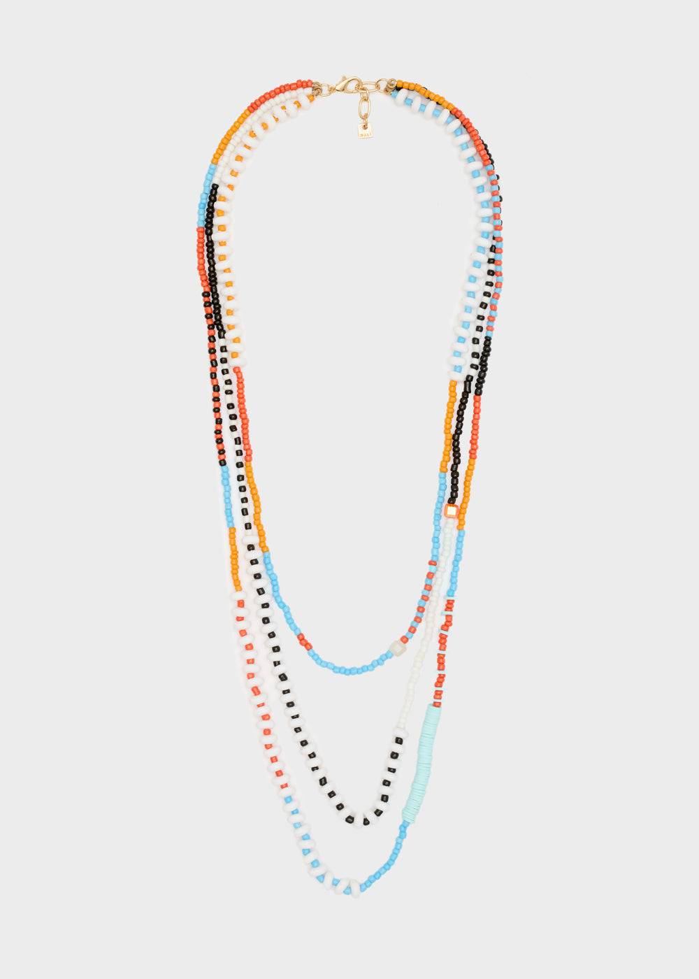 Nalí MULTISTRAND NECKLACE W/ ORANGE BEADS