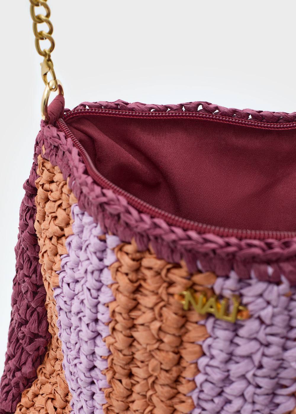 Nalí NANA POUCH IN RAFFIA + COLORS