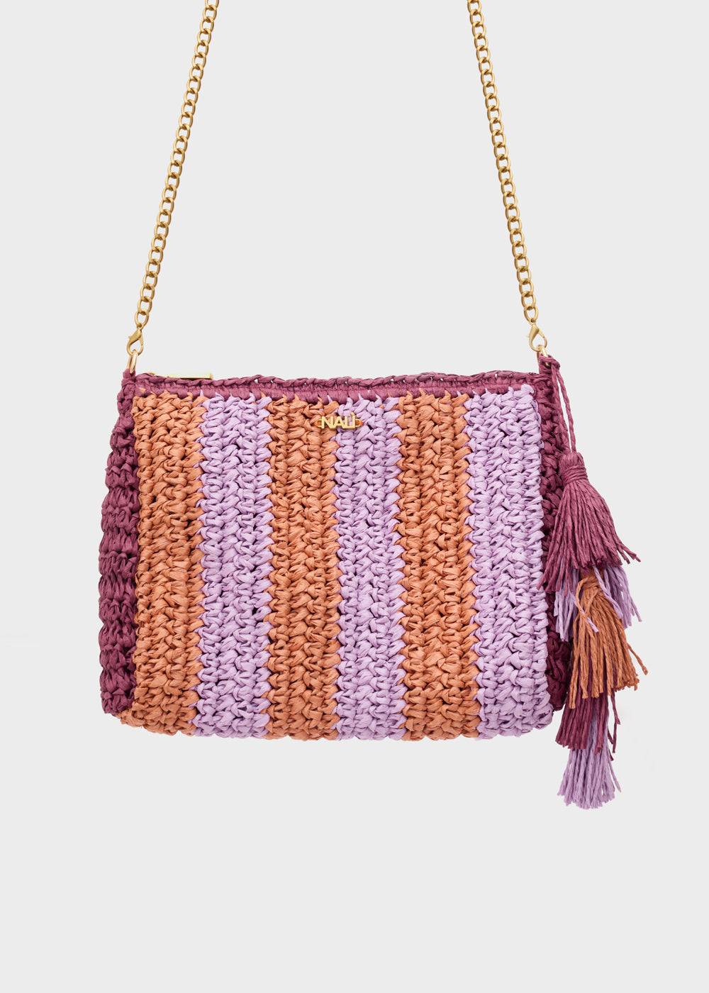 Nalí NANA POUCH IN RAFFIA + COLORS
