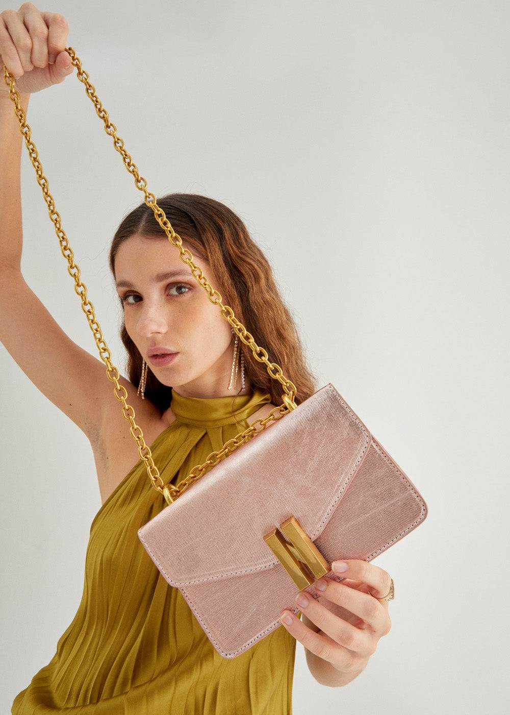 Nalí NATASHA CROSS-BODY BAG METAL + COLORS