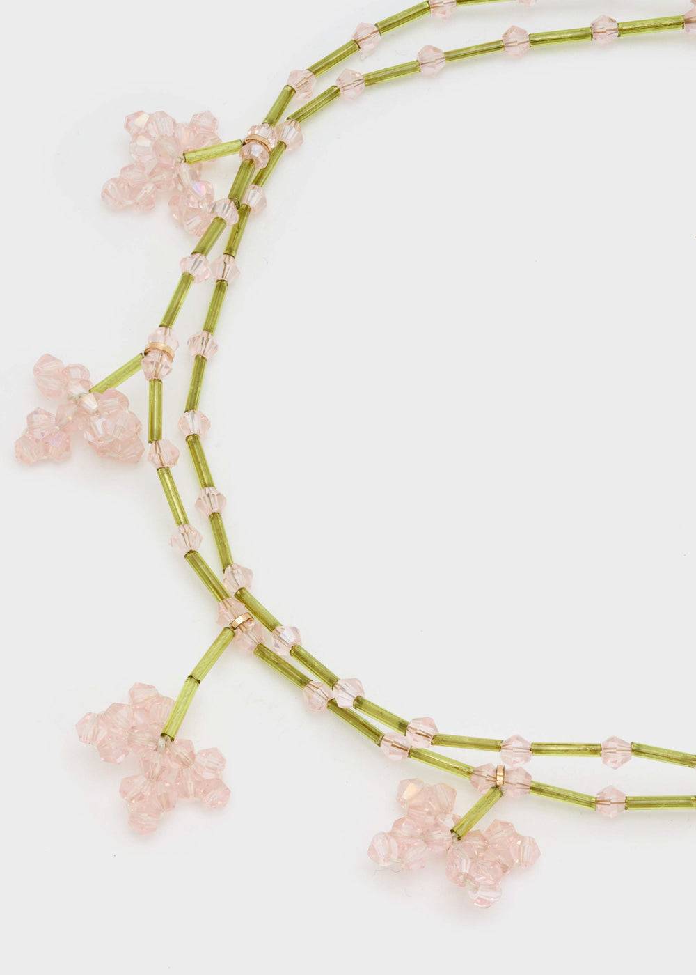 Nalí NECKLACE W/ BEAD PINK FLOWER