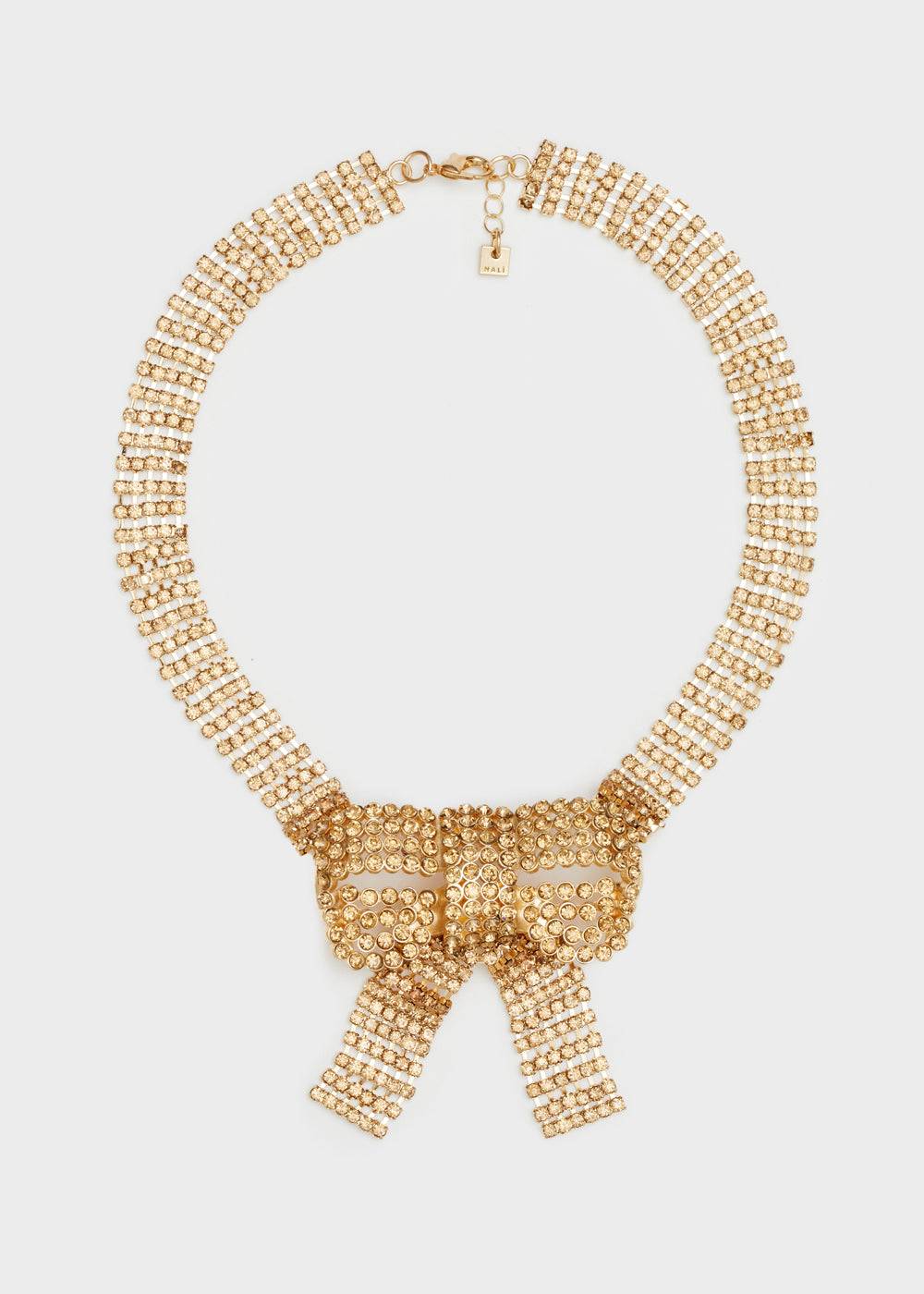 Nalí NECKLACE W/ BOW + STONES + COLORS