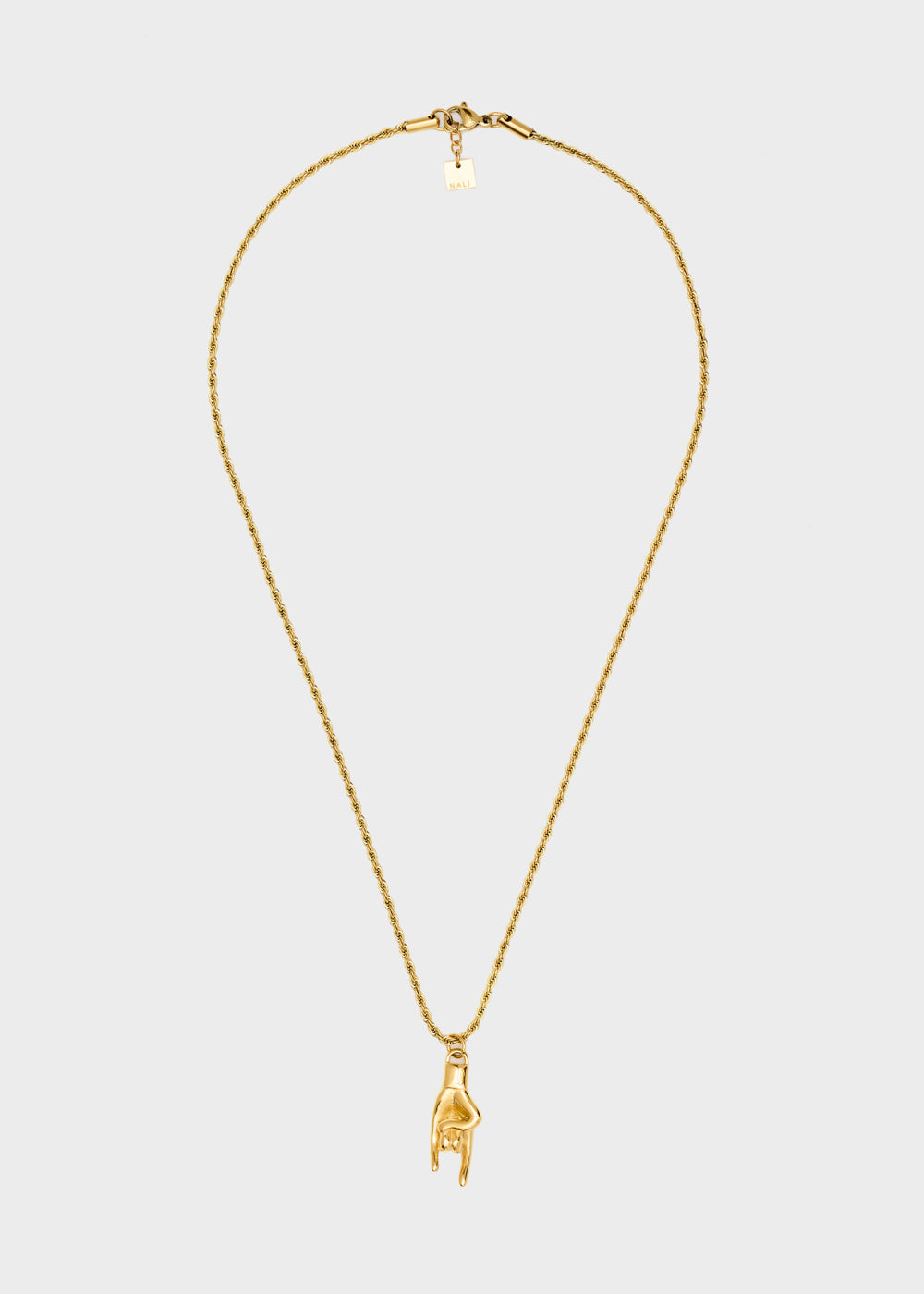 Nalí NECKLACE W/ HAND PENDANT 14KT G.P