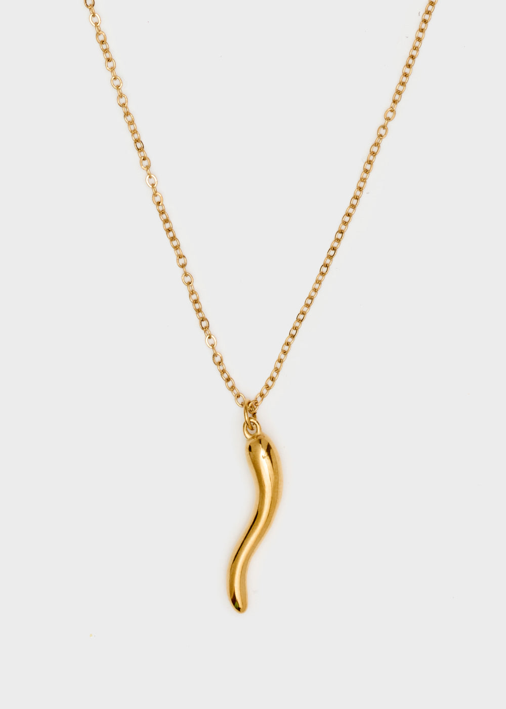 Nalí NECKLACE W/ HORN PENDANT 14KT G.P