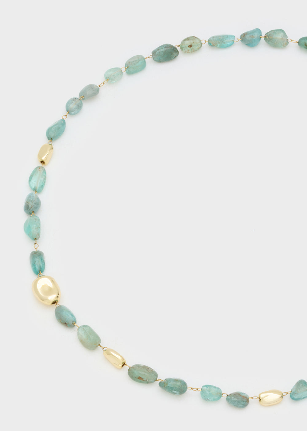 Nalí NECKLACE W/ MIXED GOLD+GREEN STONES