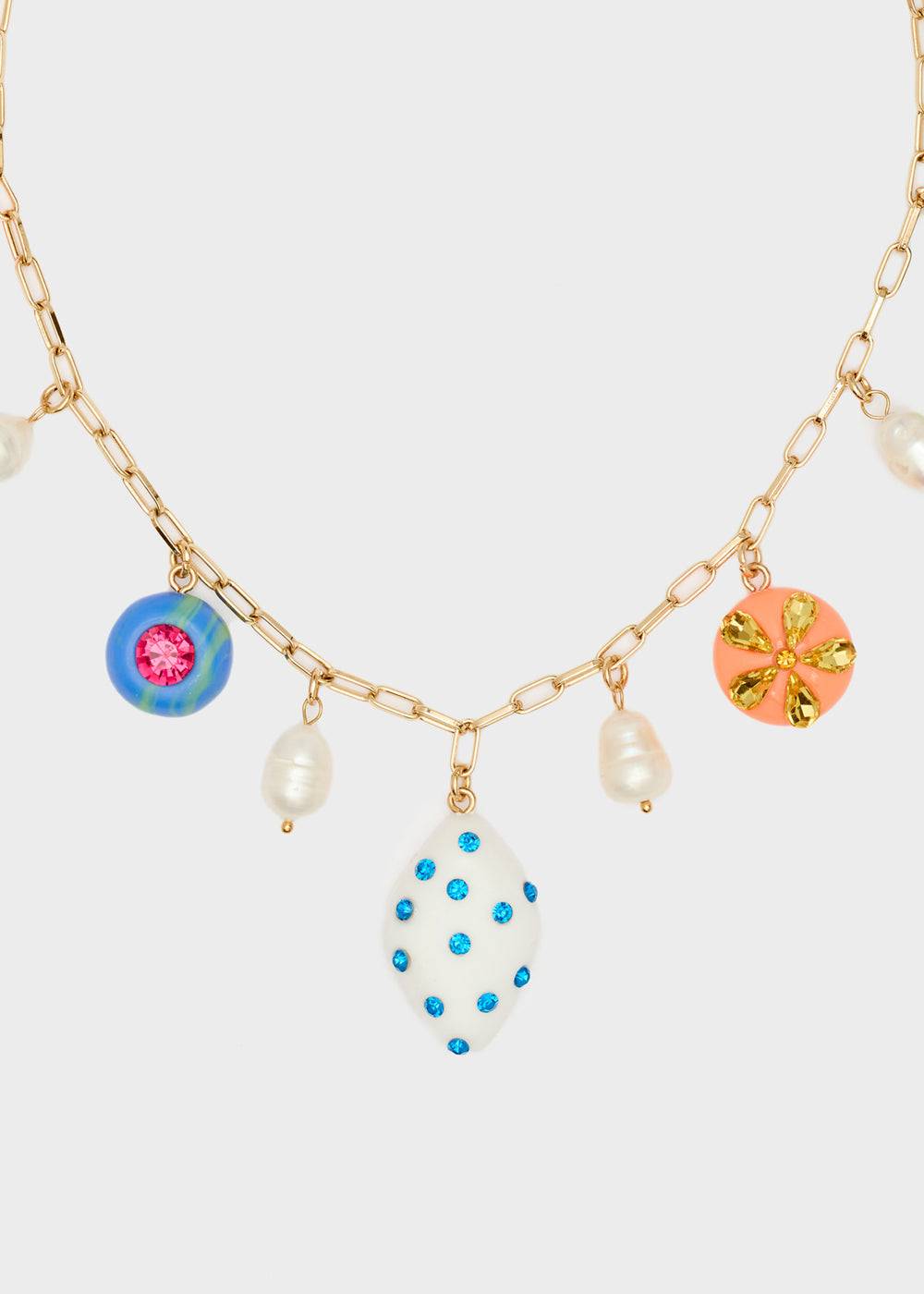 Nalí NECKLACE W/ MULTICOLOR RESIN ELEMENTS