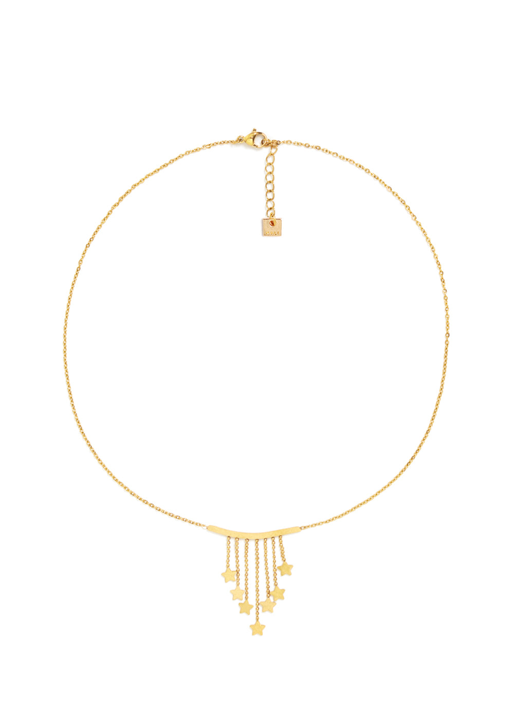 Nalí NECKLACE W/ STAR PENDANTS 14K GOLD PLATED