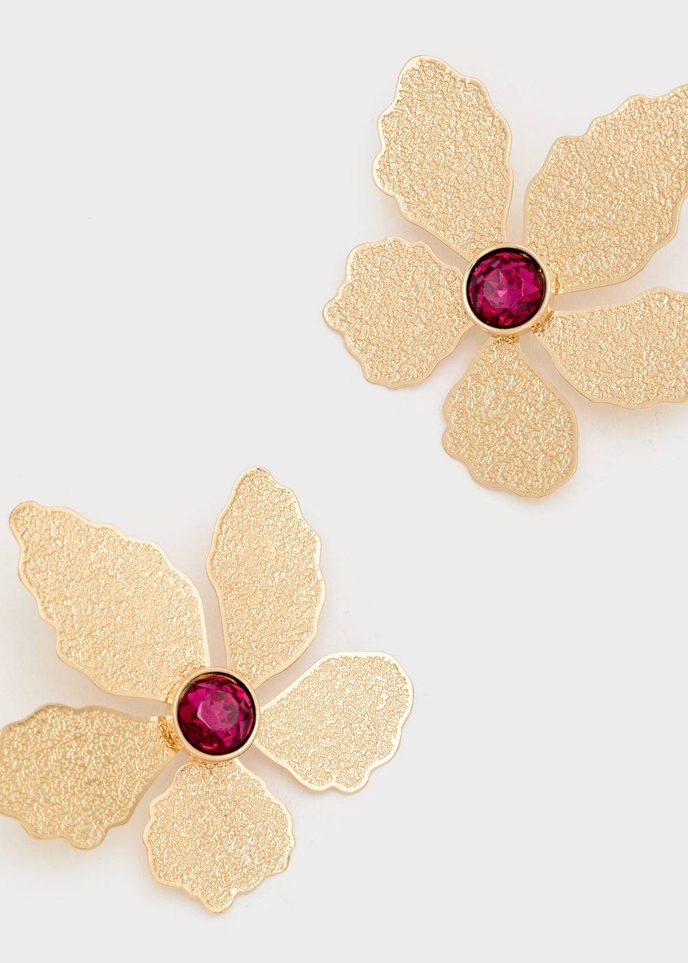 Nalí NICOLE FLOWER EARRINGS W/ STONE + COLORS