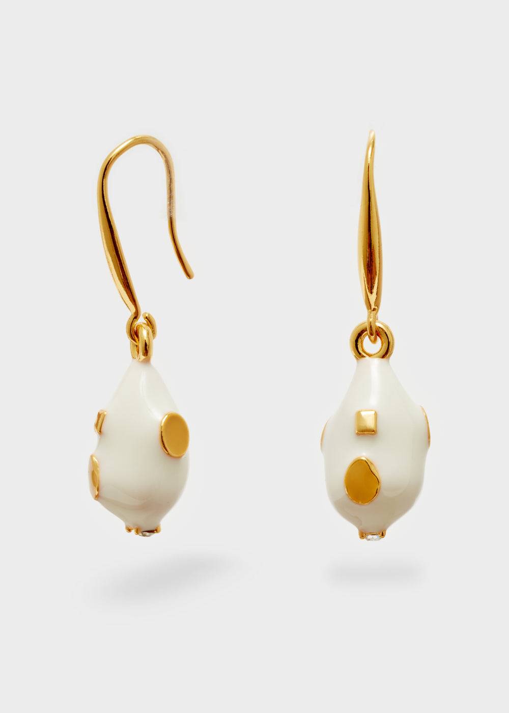 Nalí NIDIA EARRINGS W/ ENAMEL PENDANT+ COLORS