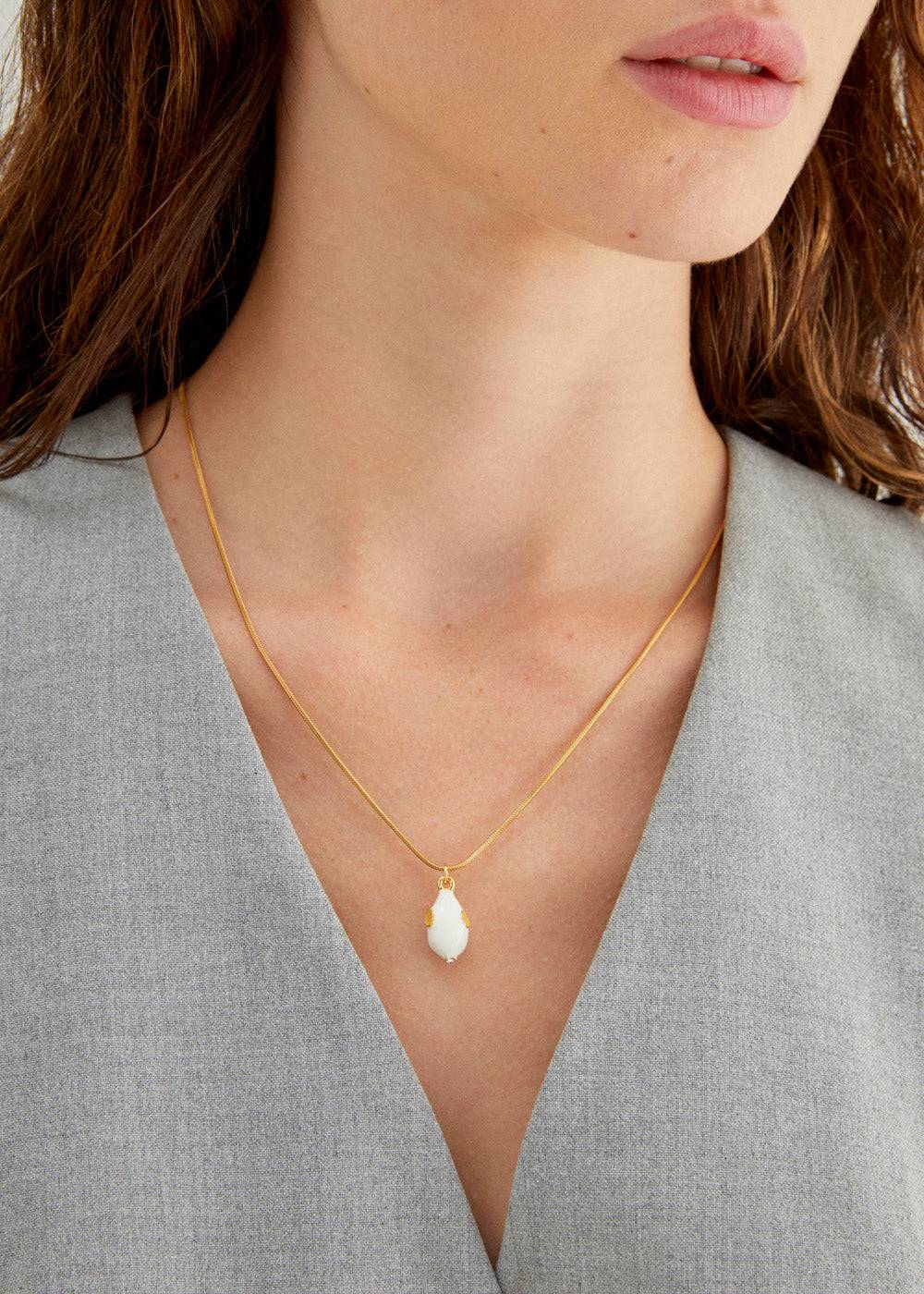 Nalí NIDIA NECKLACE W/ ENAMEL PENDANT + COLORS