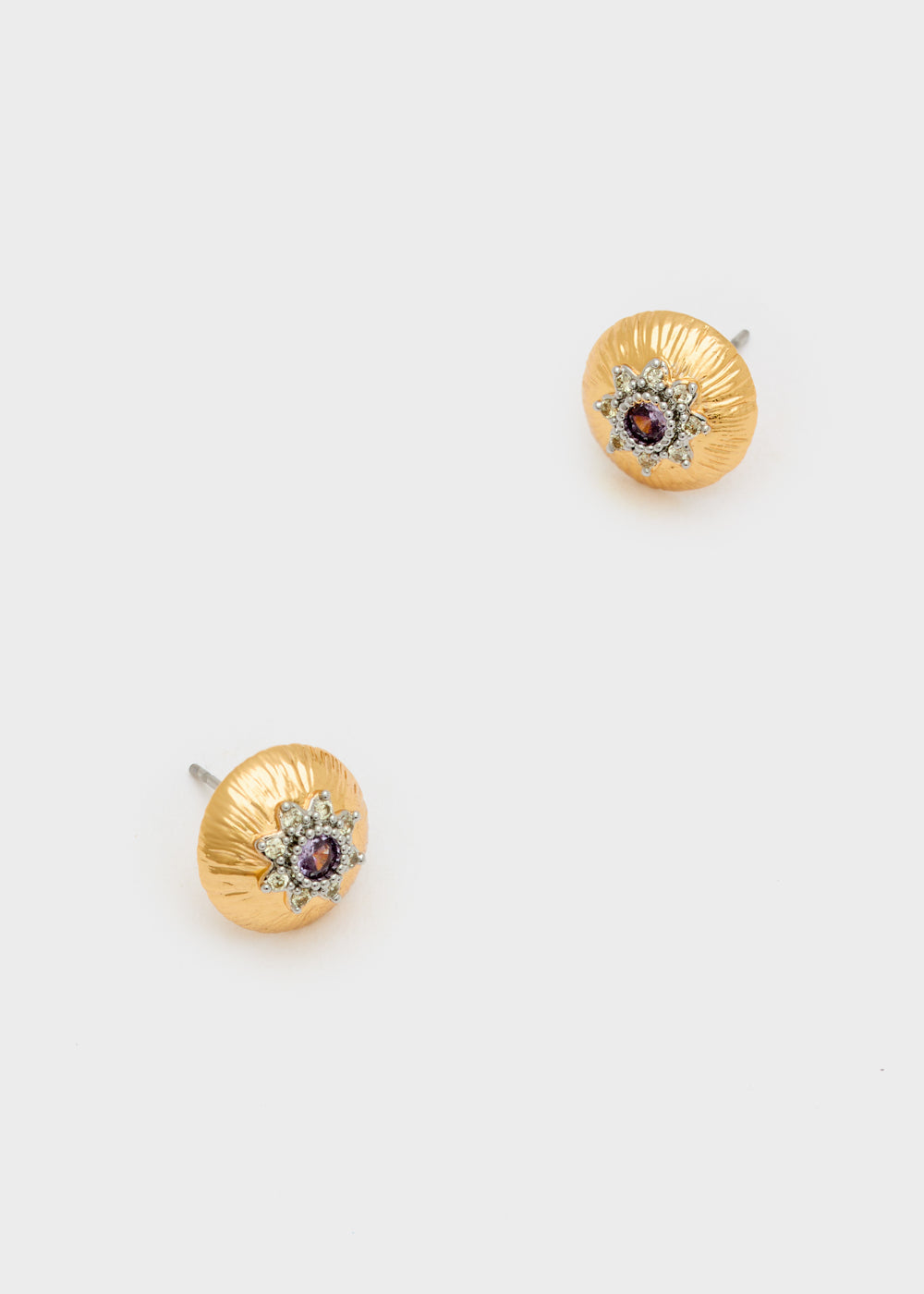 Nalí OLGA LOBE EARRINGS FUCHSIA ZIRCON + COLORS