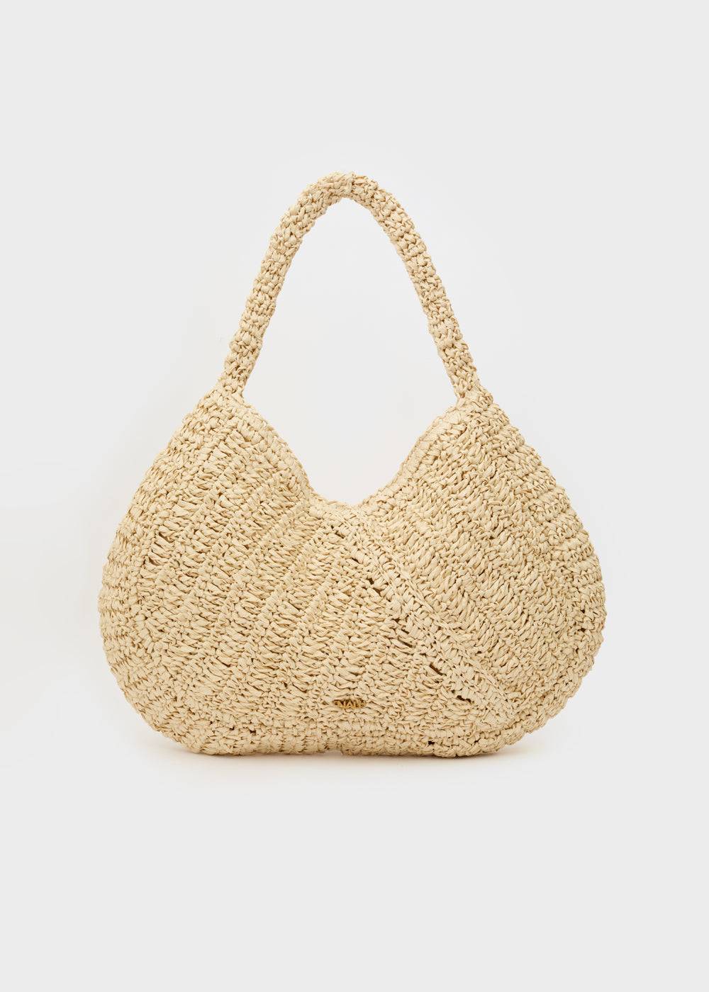 Nalí OLGA SHOULDER BAG IN RAFFIA + COLORS