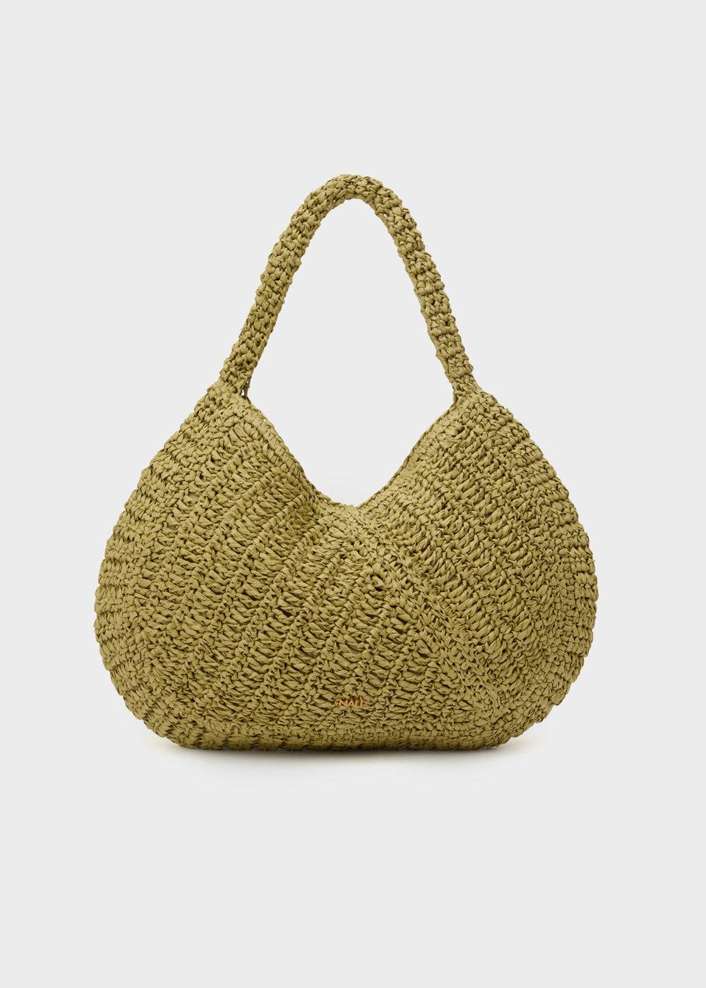 Nalí OLGA SHOULDER BAG IN RAFFIA + COLORS