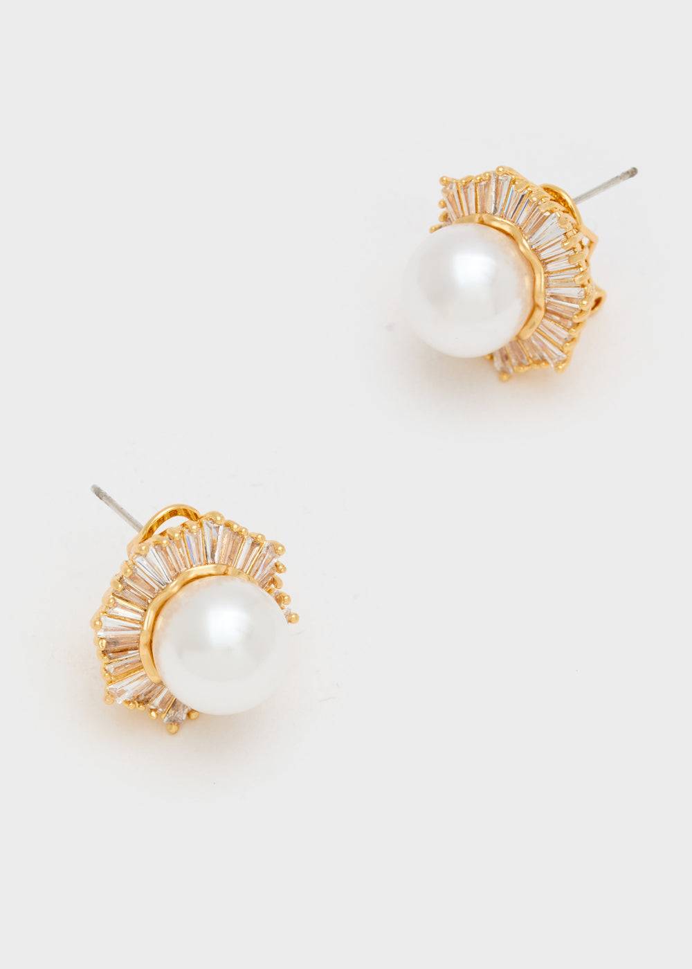 Nalí PATRIZIA CLIP+PIN EARRINGS W/ PEARL + COLORS