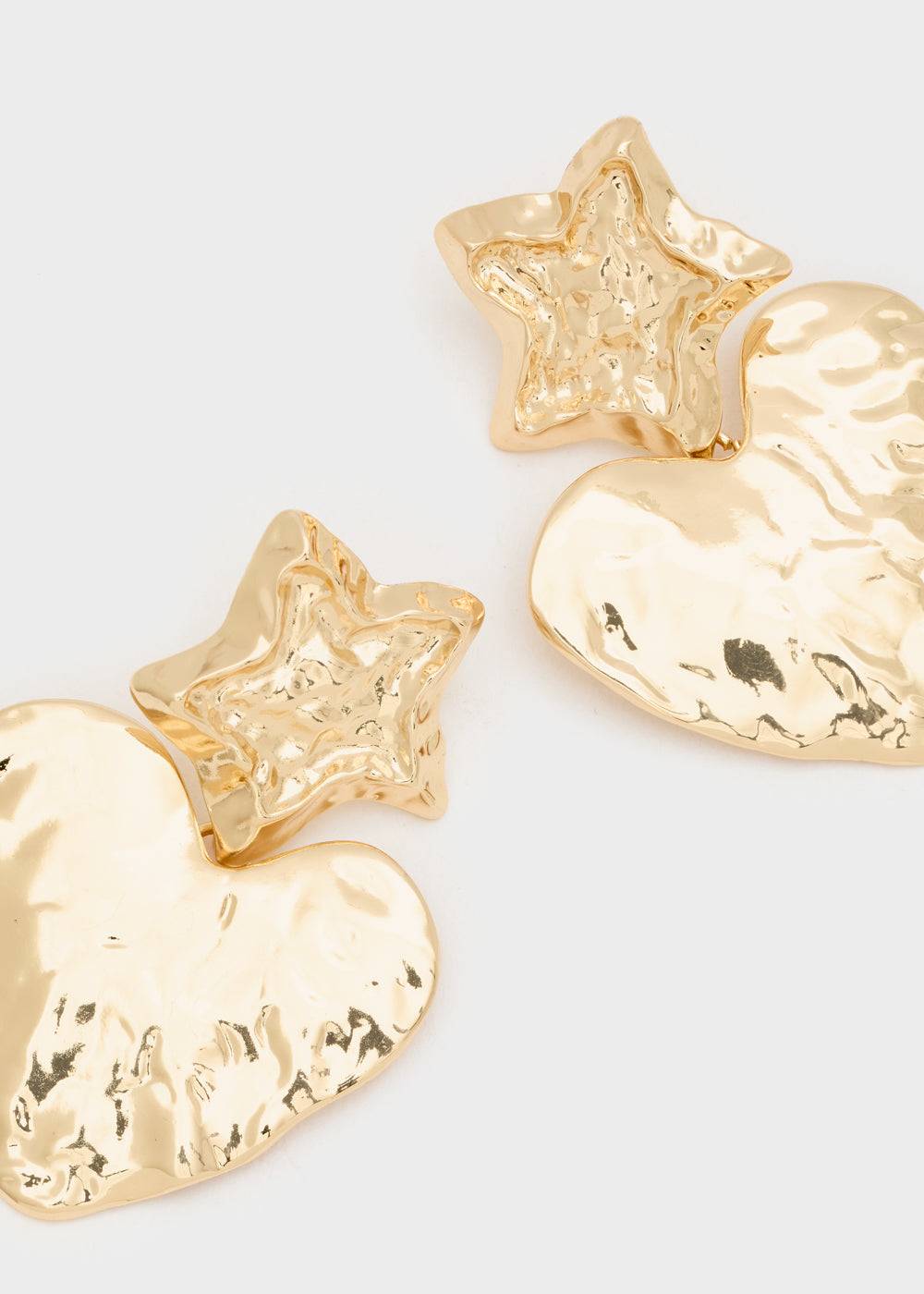 Nalí PENDANT EARRINGS W/ STAR AND HEART