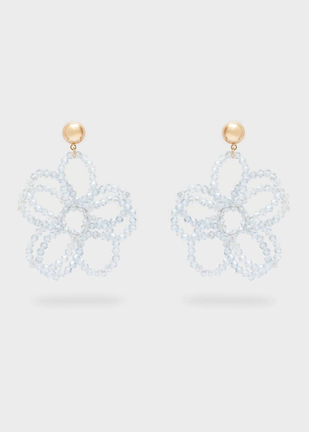 Nalí PETAL EARRINGS W/ BEADS + COLORS