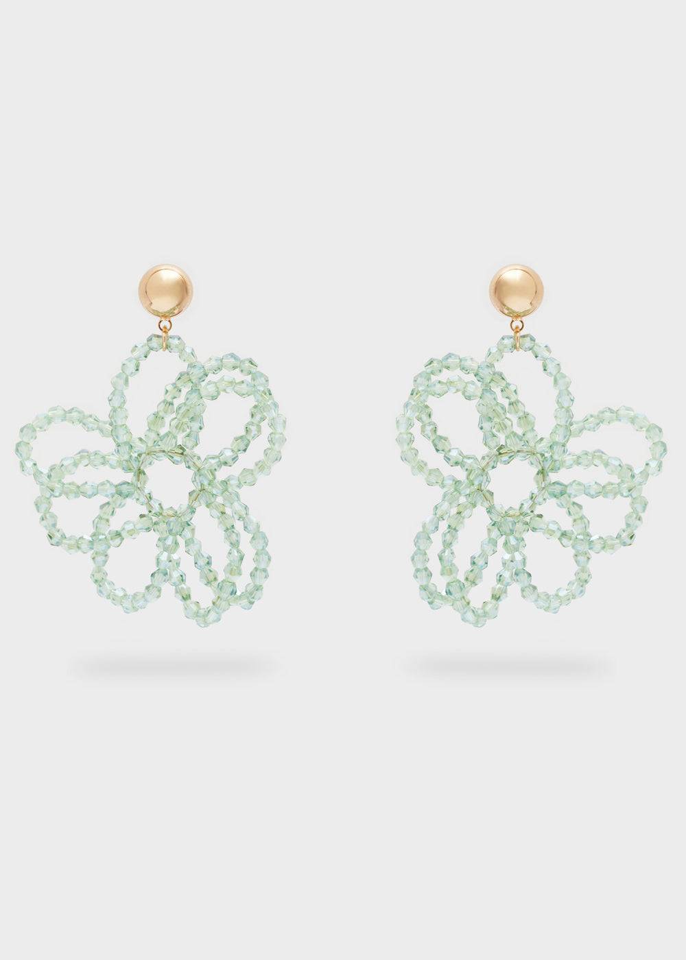 Nalí PETAL EARRINGS W/ BEADS + COLORS