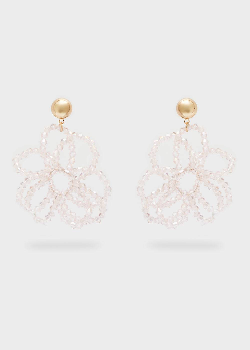 Nalí PETAL EARRINGS W/ BEADS + COLORS