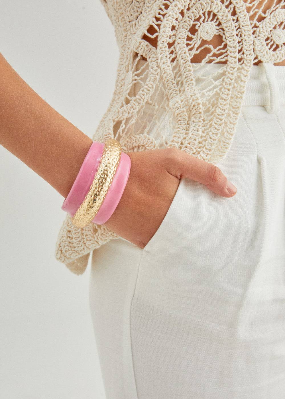 Nalí PIA ENAMEL BANGLE BRACELET + COLORS