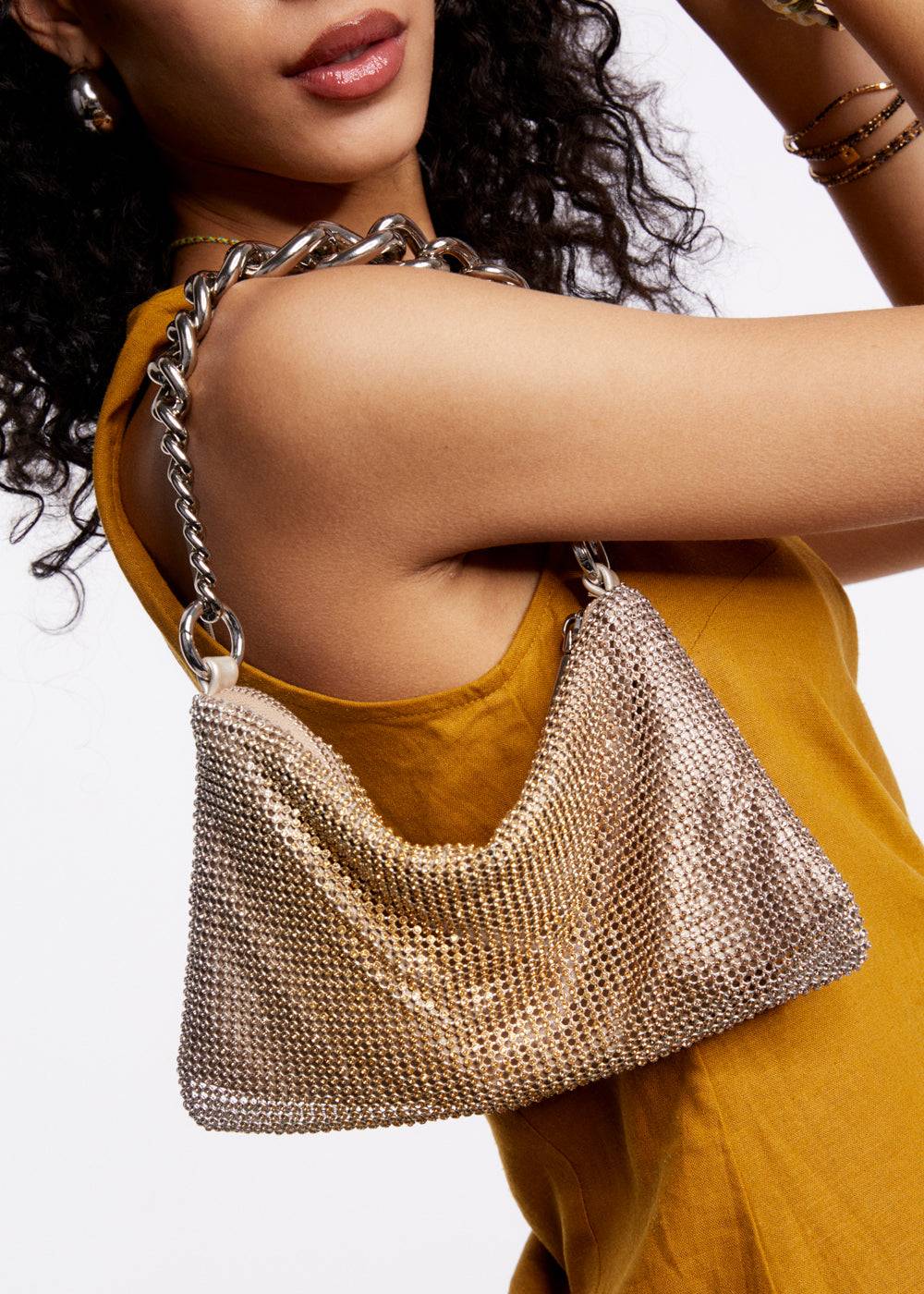 Nalí RAINBOW SHOULDER BAG W/ STONES + COLORS