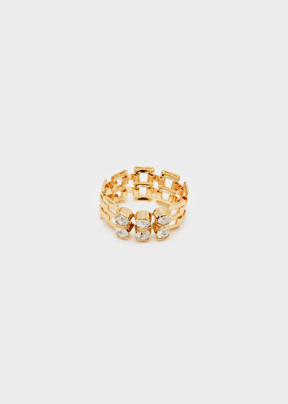 Nalí RING IN GOLD WITH CLEAR ZIRCONS