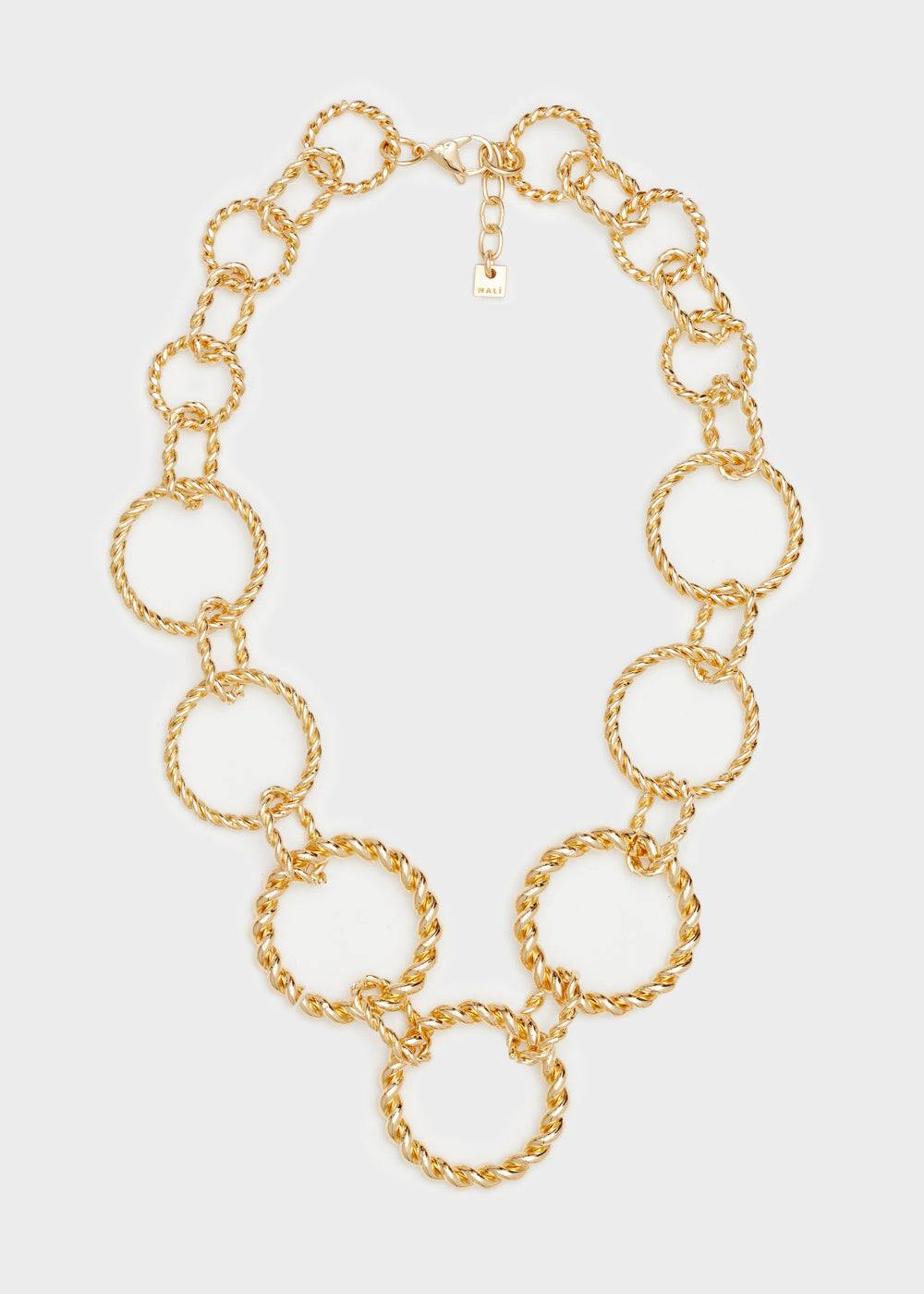 Nalí RINGED BIG NECKLACE IN GOLD