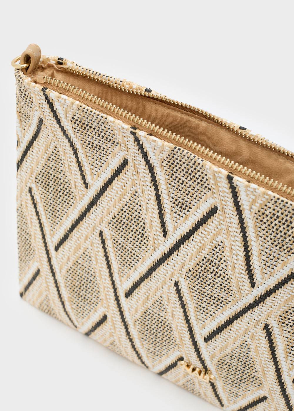 Nalí RITA POUCH IN STRAW + COLORS