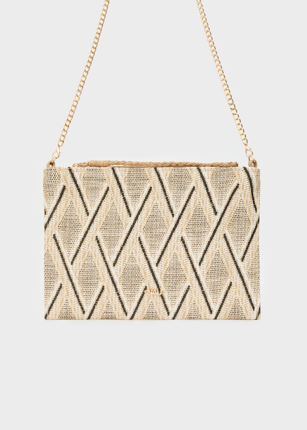 Nalí RITA POUCH IN STRAW + COLORS