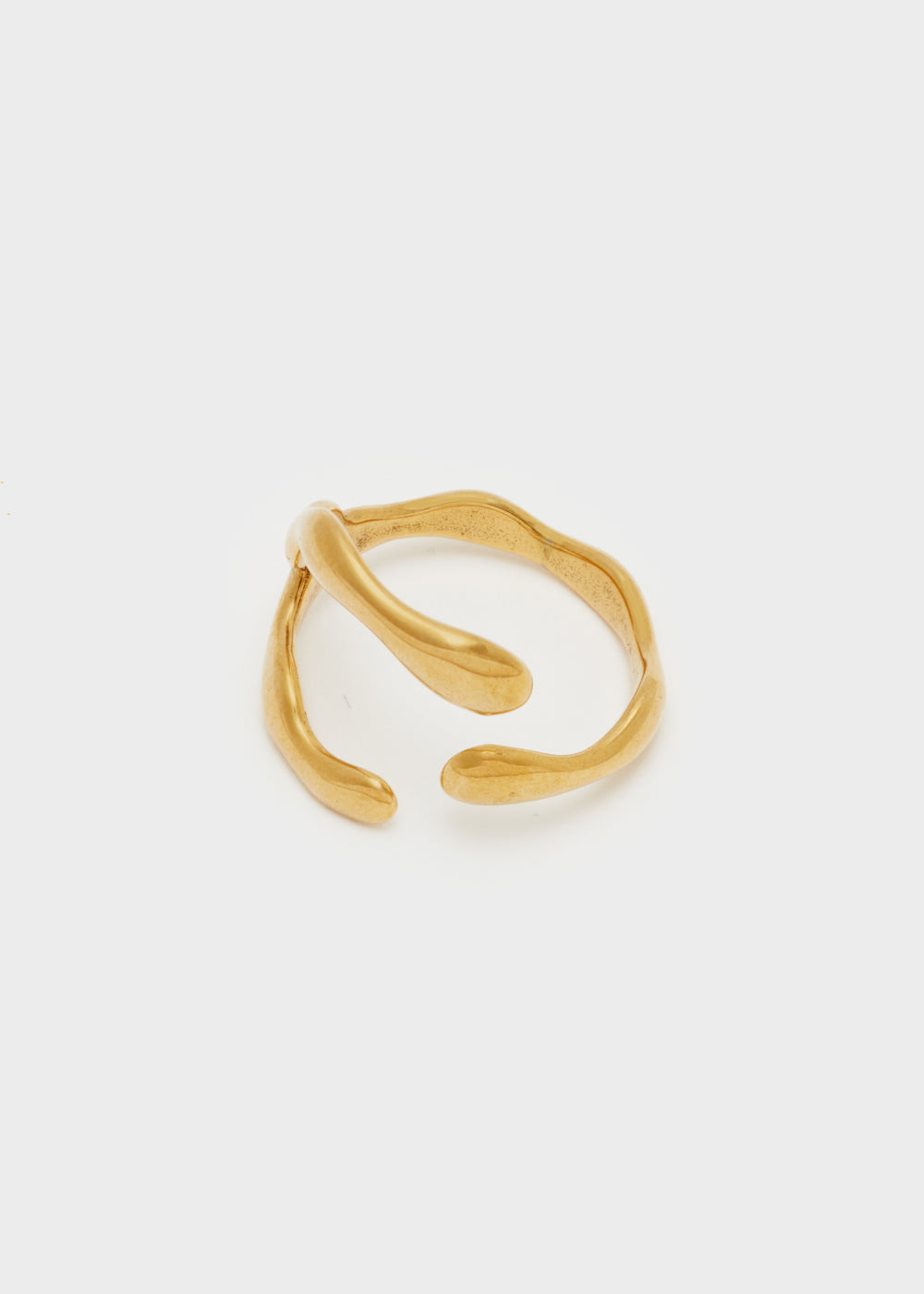Nalí S.STEEL GOLD OPEN RING