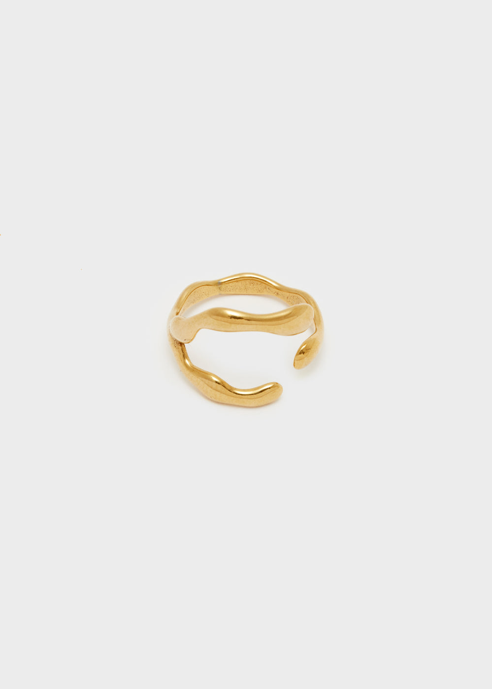 Nalí S.STEEL GOLD OPEN RING