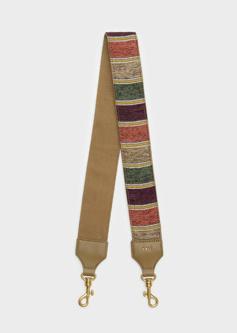 Nalí SALLY STRAP W/ GREEN AND TAUPE STRIPES