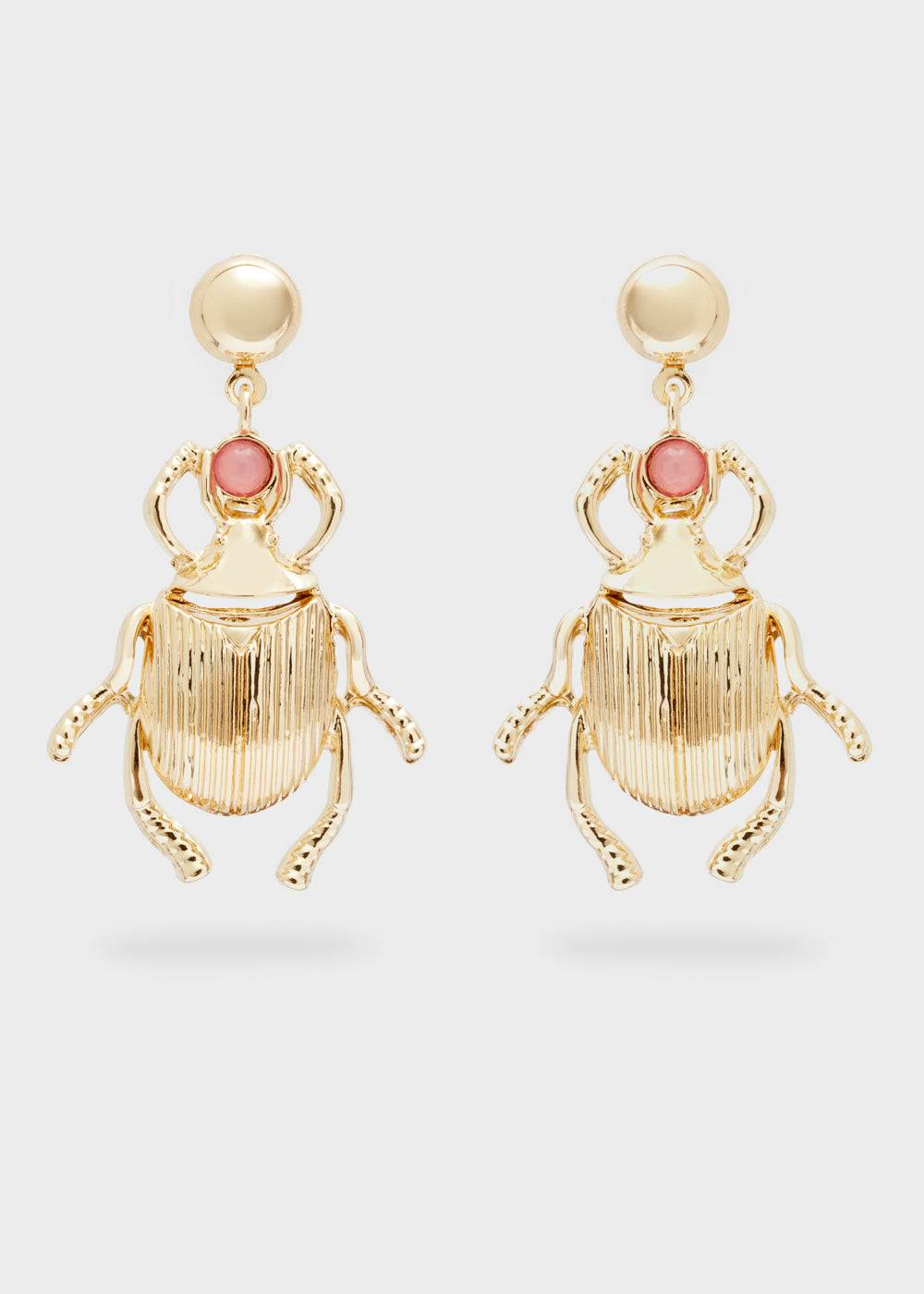 Nalí SCARAB GOLD EARRINGS