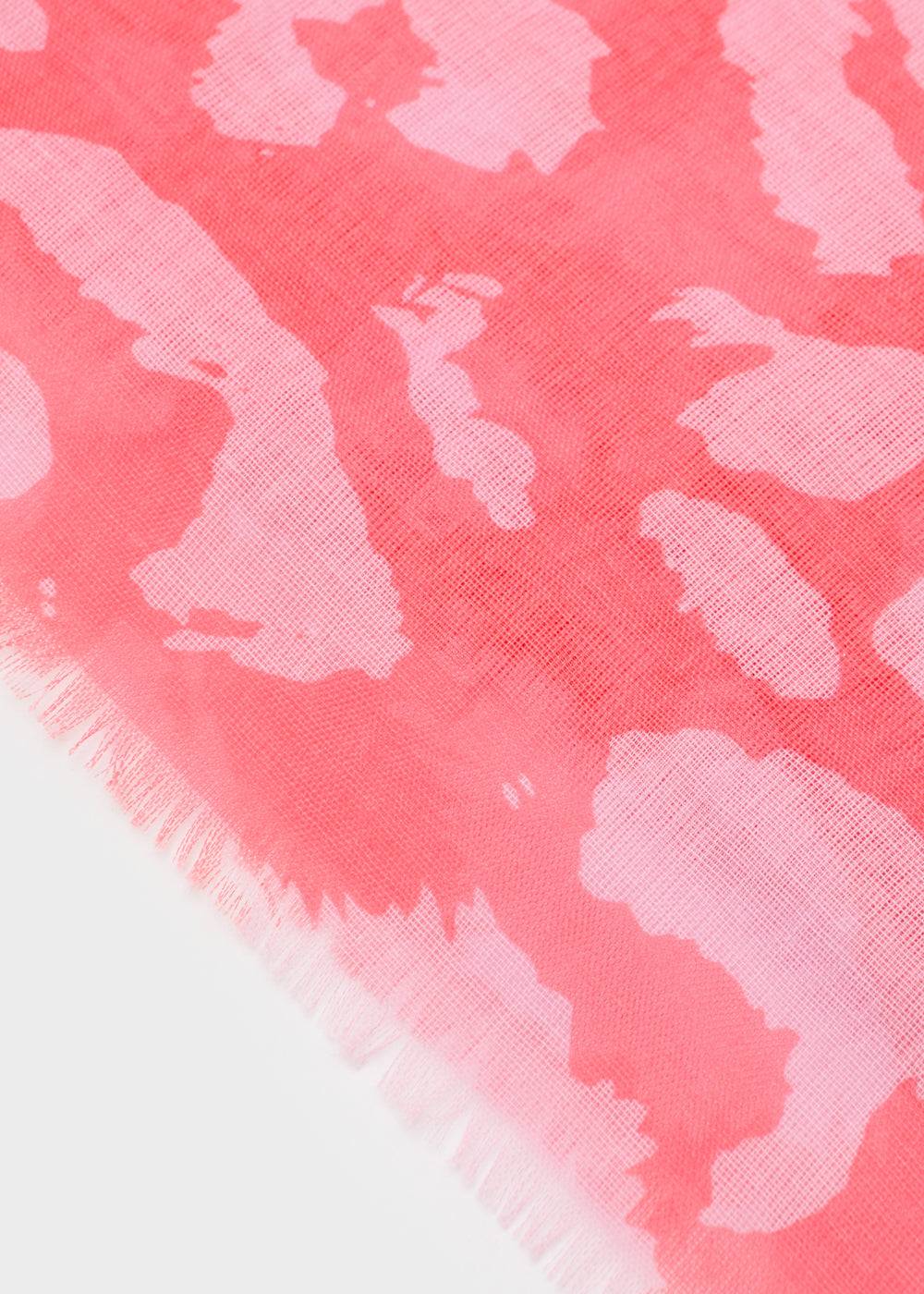 Nalí SCARF W/ ORANGE+PINK PATTERN