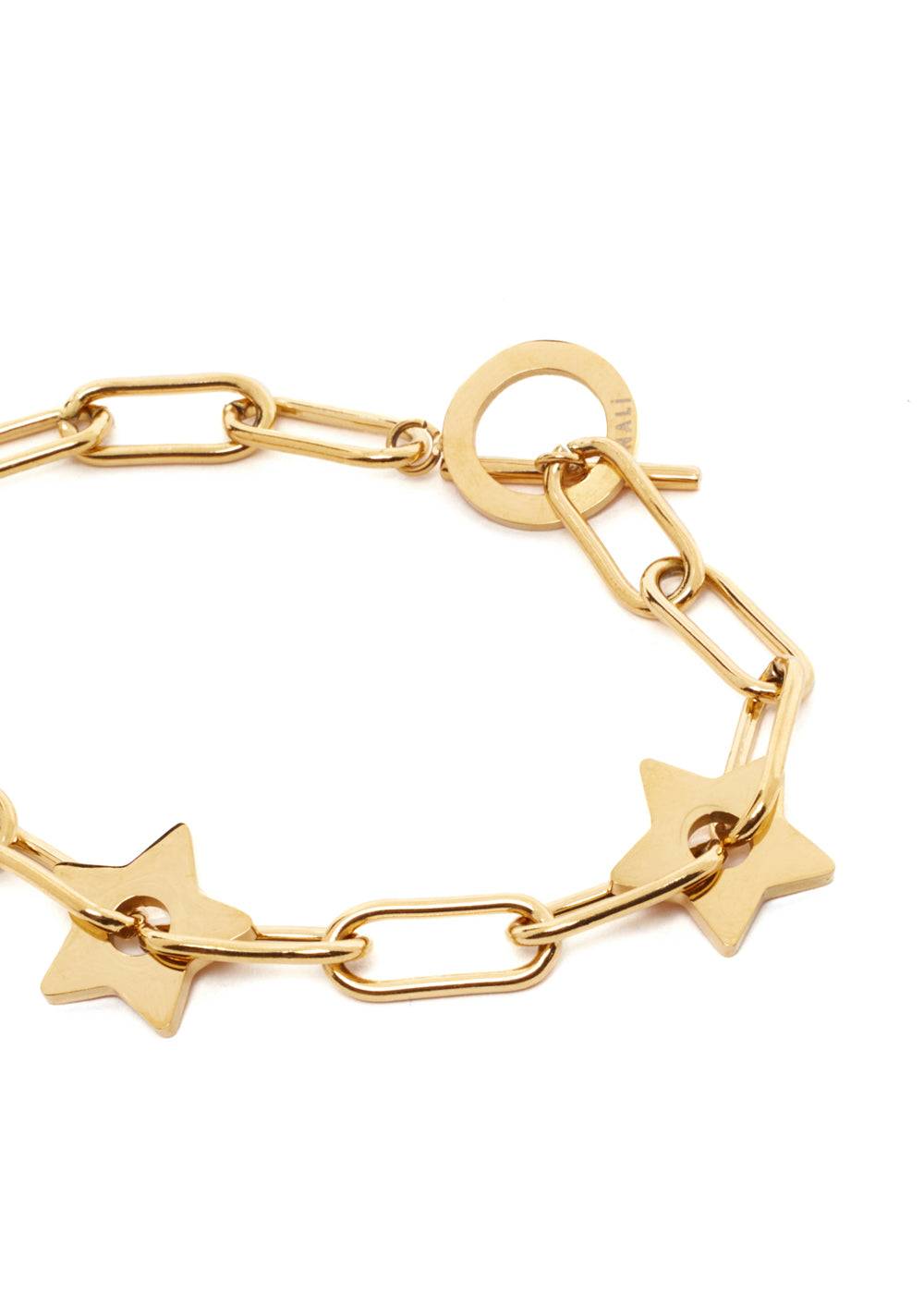 Nalí SILVI GOLD CHAIN STARS BRACELET STAIN. STEEL