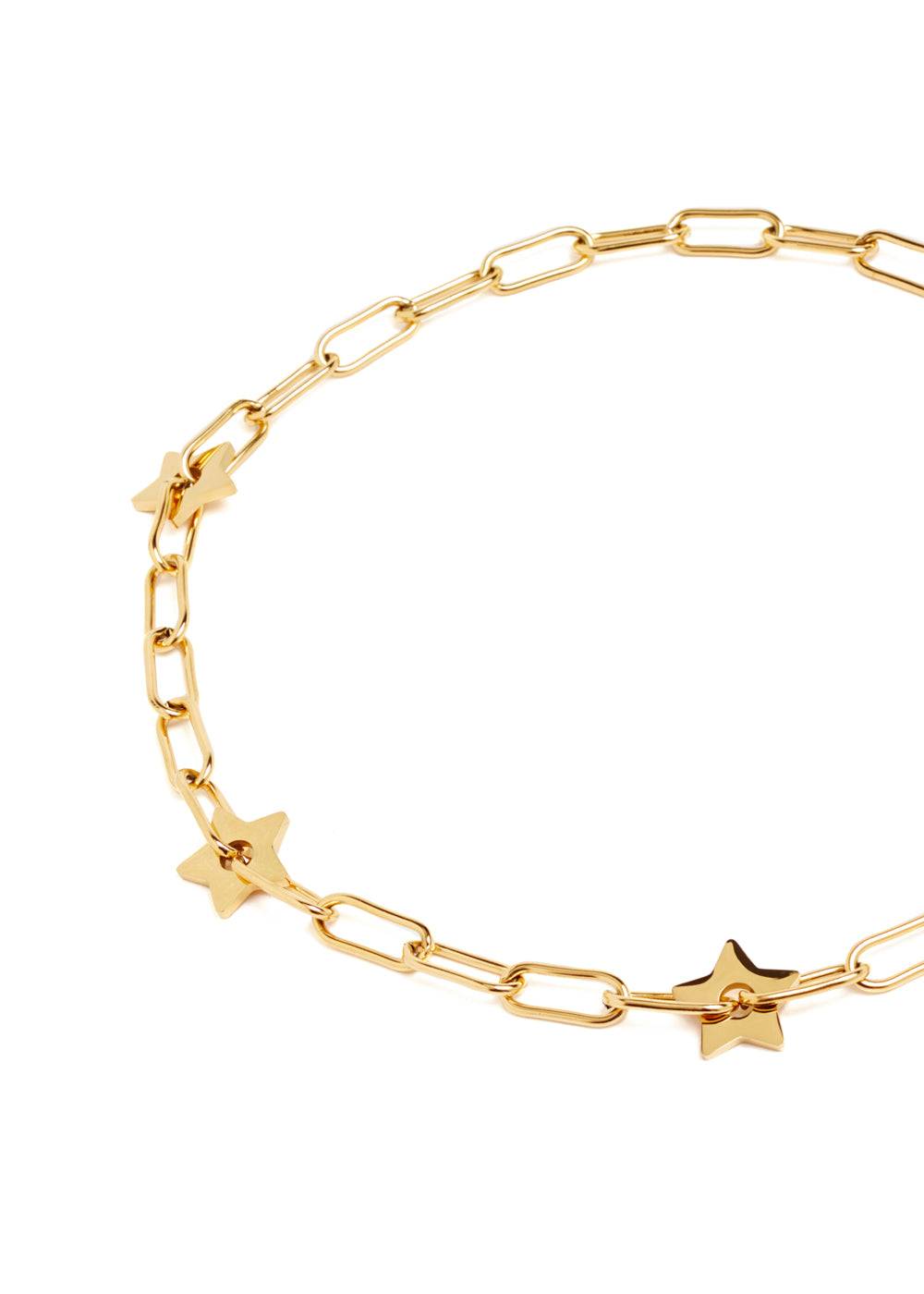 Nalí SILVI GOLD CHAIN STARS NECKLACE STAIN. STEEL