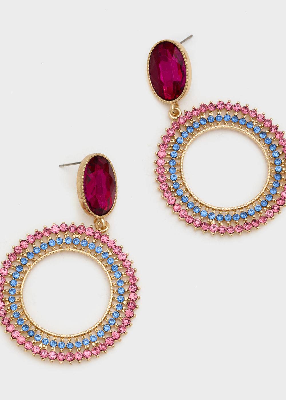 Nalí SILVY PENDANT EARRINGS W/ STONES + COLORS