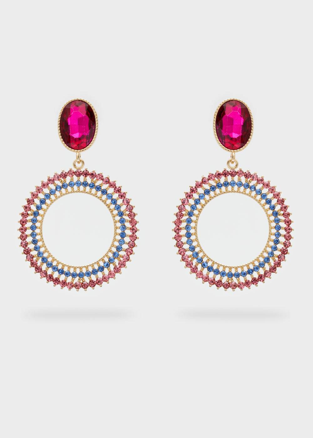 Nalí SILVY PENDANT EARRINGS W/ STONES + COLORS