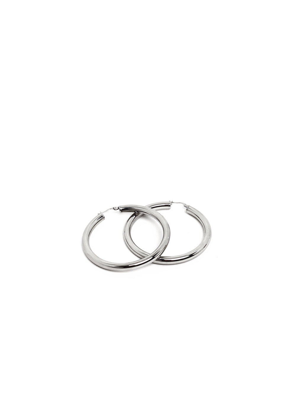 Nalí SOLLY LARGE HOOP EARRINGS IN STAINLESS STEEL