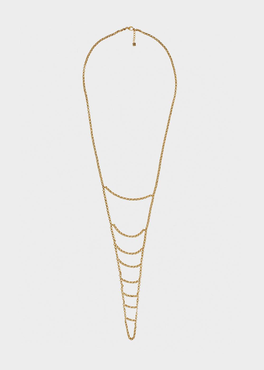 Nalí STAIN. STEEL LONG CHIAN NECKLACE IN GOLD