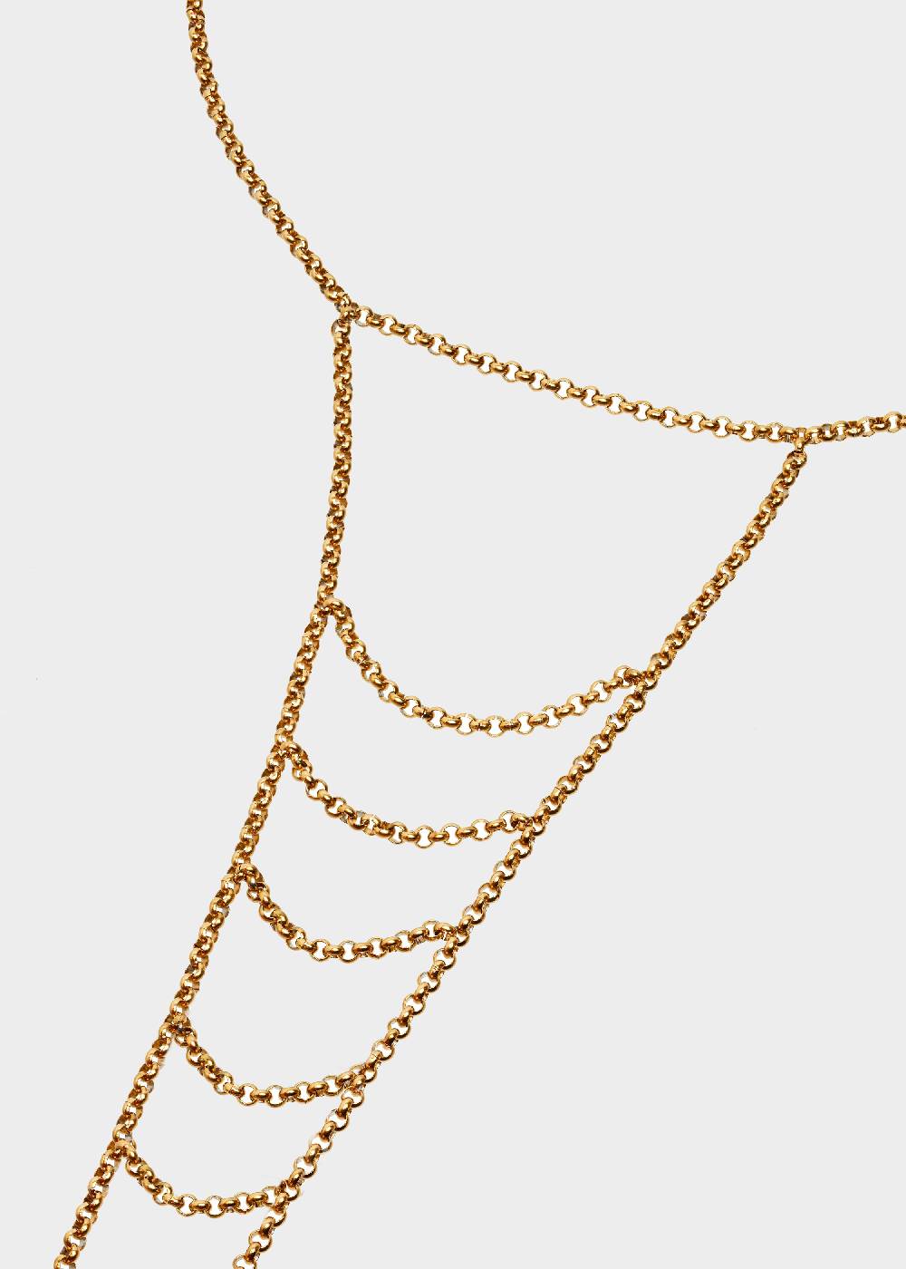 Nalí STAIN. STEEL LONG CHIAN NECKLACE IN GOLD