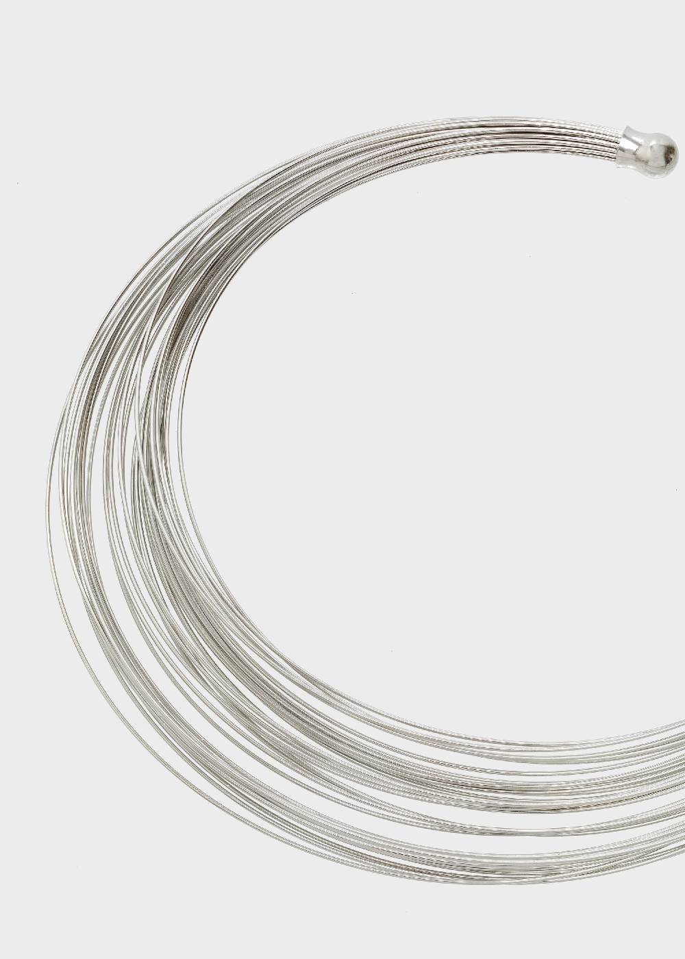 Nalí STAIN. STEEL RIGID NECKLACE IN SILVER