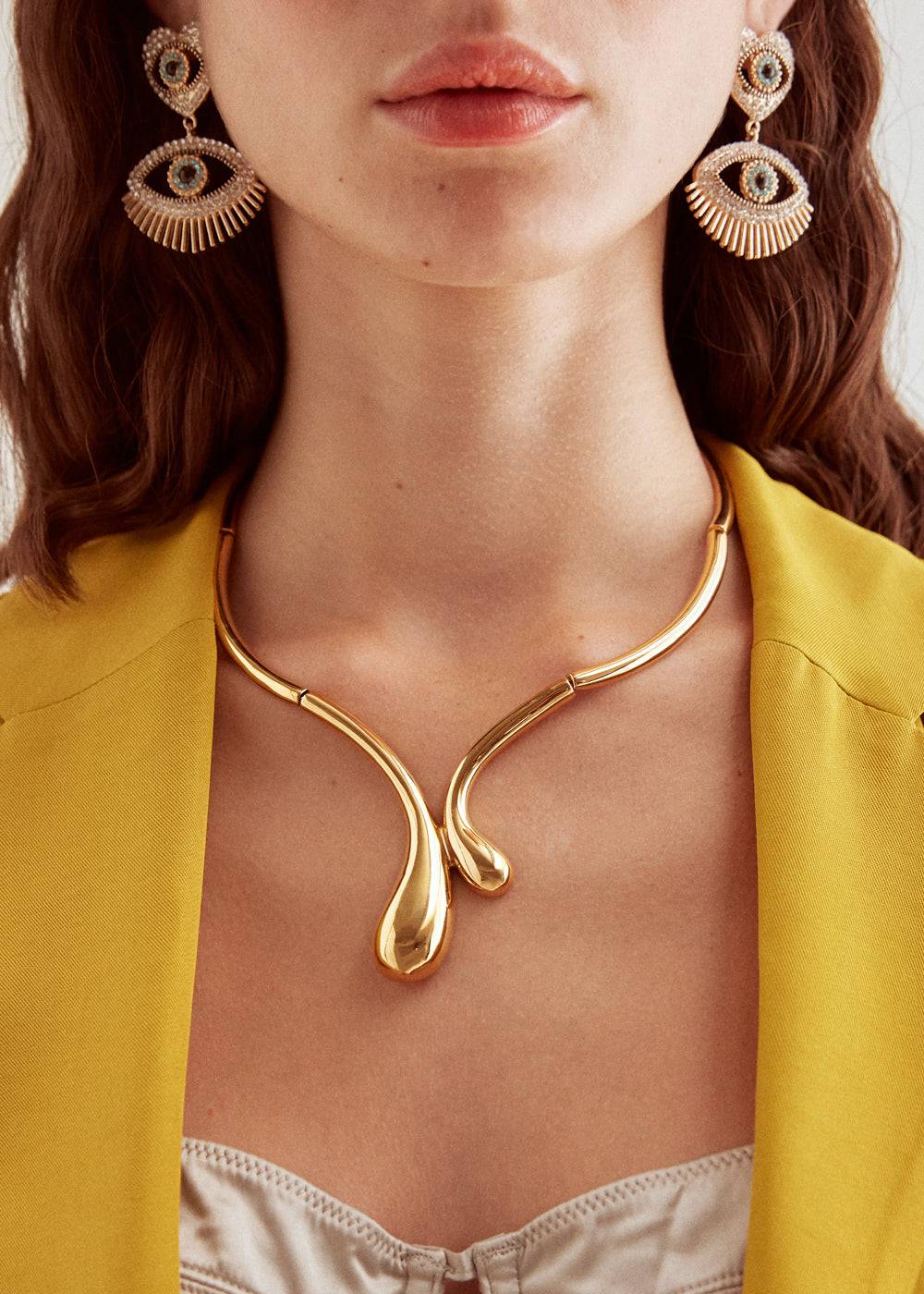 Nalí STAIN. STEEL SNAKE NECKLACE IN GOLD