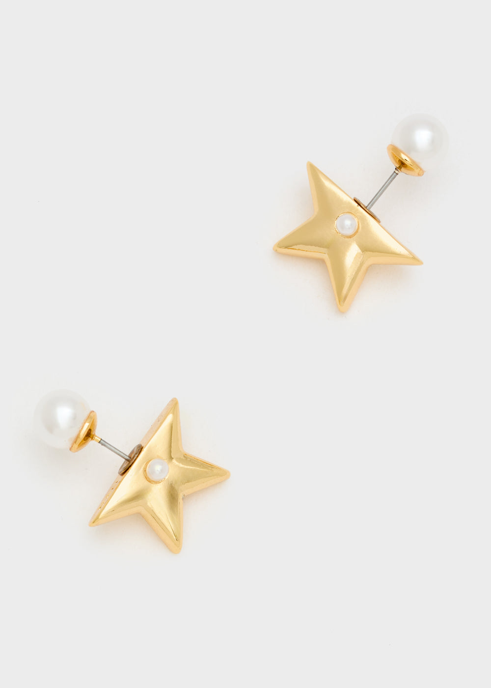 Nalí STAR GOLD EARRINGS W/ WHITE PEARL
