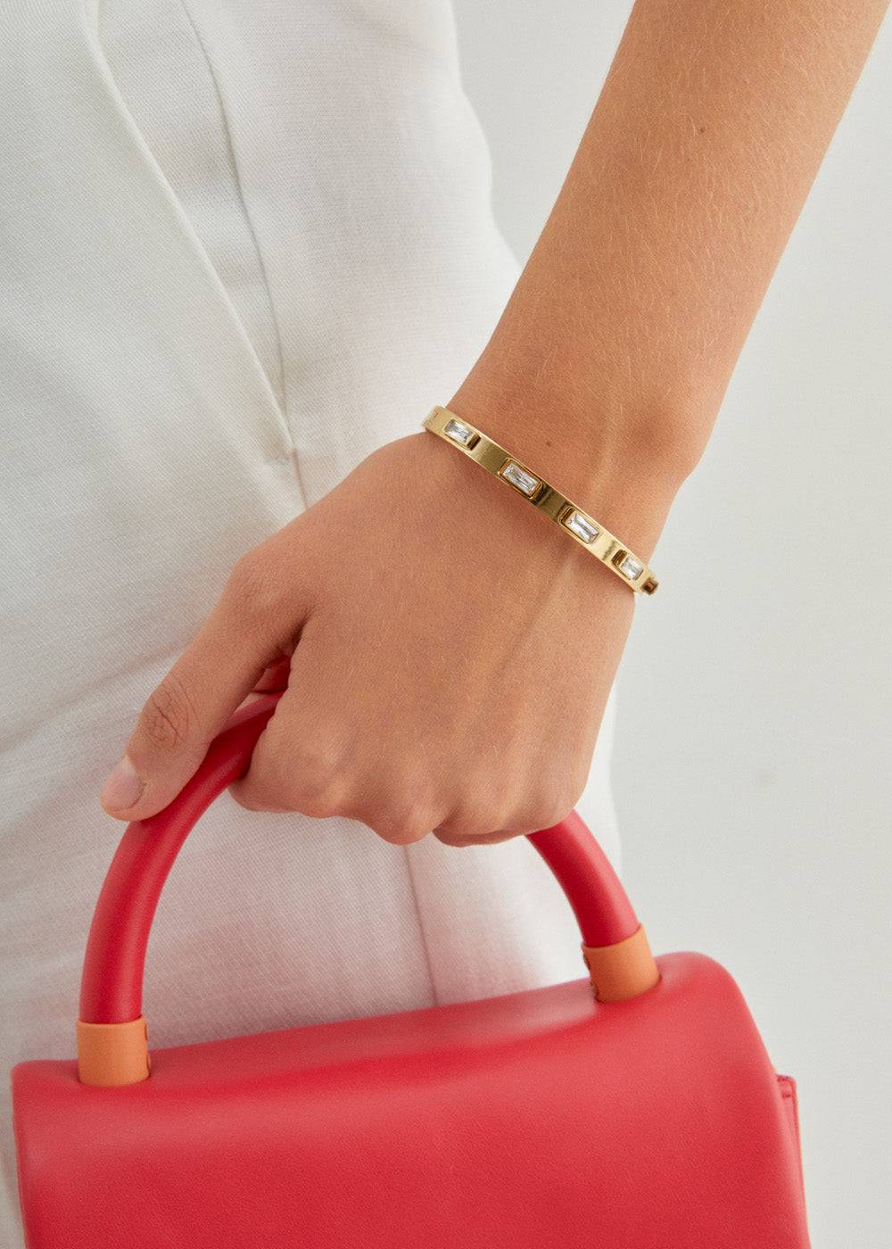 Nalí STEPH BRACELET W/ STONES S.STEEL GOLD + COLORS