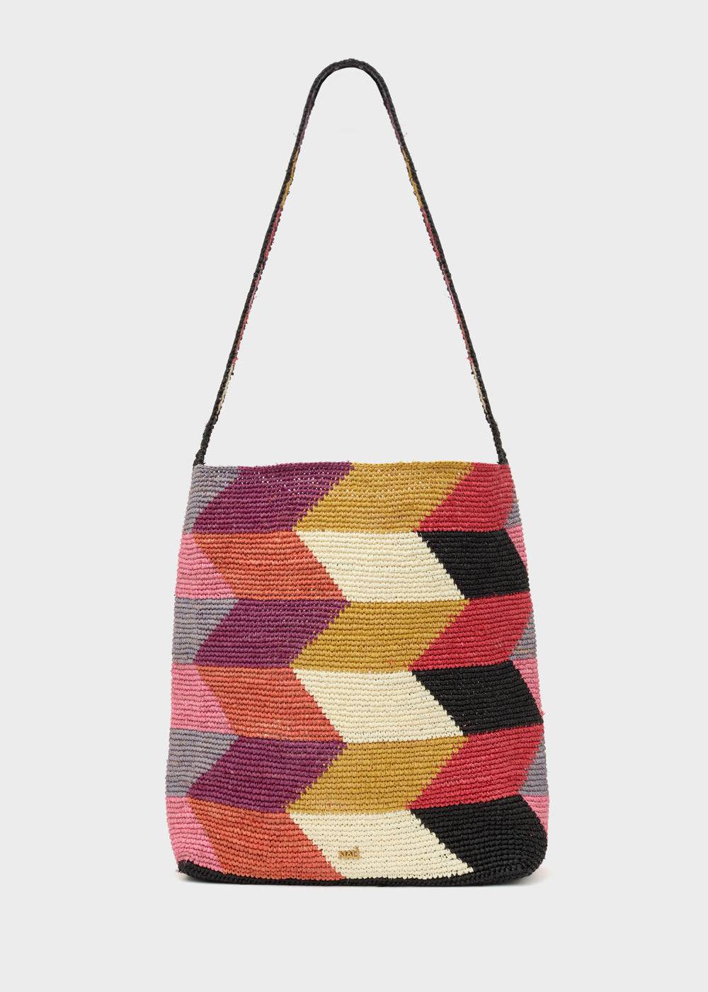 Nalí SUKY BAG IN MULTI RAFFIA + COLORS